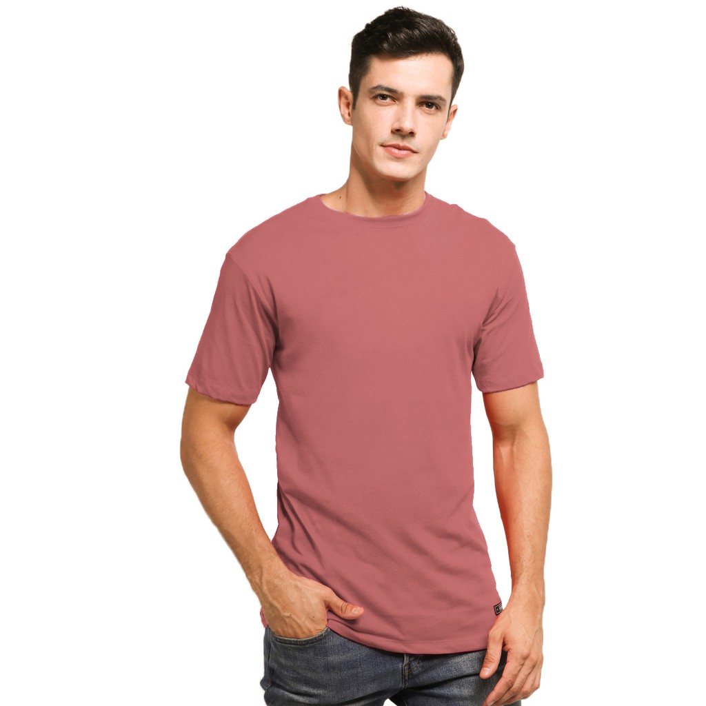 Kaos Pria Polos - MUGABE T Shirt Mugaplain Light Magenta