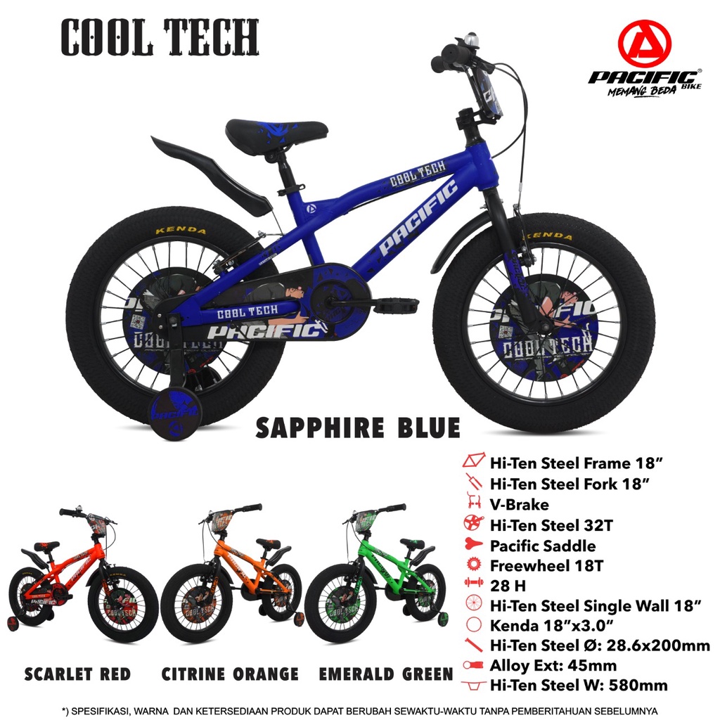 Sepeda BMX 18" Pacifc COOLTECH  3.0 (ban 3.0)