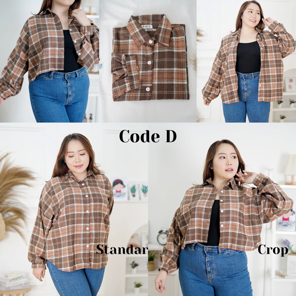 GFS [PLUS SIZE] FLANEL OVERSIZE KEMEJA BIGSIZE