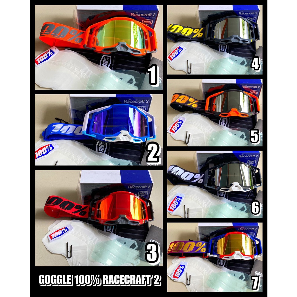 Goggle 100 Persen racecraft 2 Goggle racecraft 2 Goggle 100 original