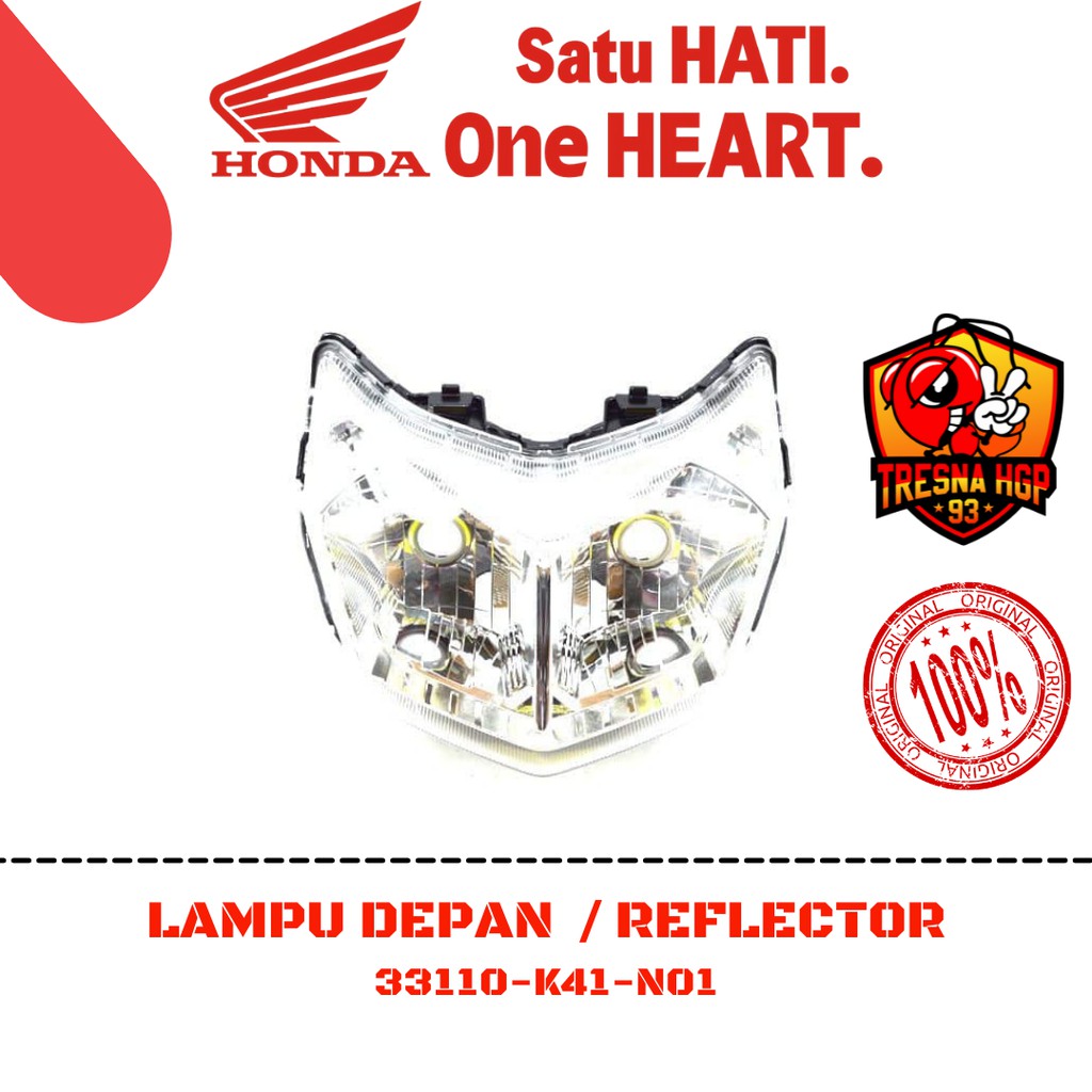 33110-K41-N01 LAMPU DEPAN / REFLECTOR NEW SUPRA X 125 FI ORIGINAL | HEADLIGHT UNIT 33110K41N01