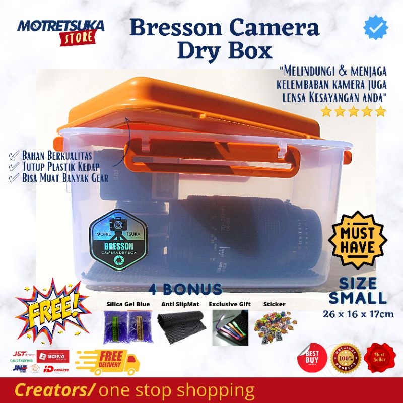 dry box kamera bresson small free bonus silika gel dan slip mat   promo ramadhan   camera drybox unt