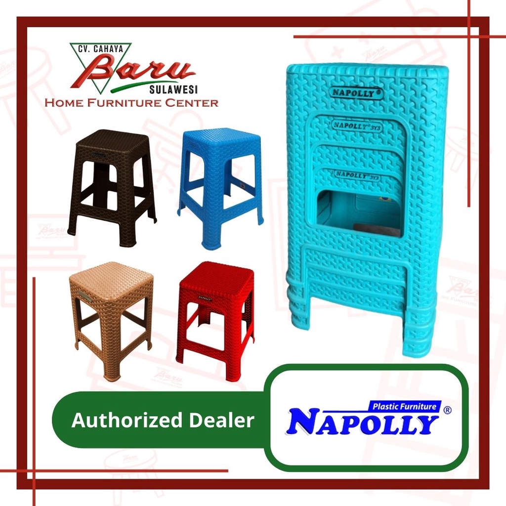 Kursi Plastik Napolly 3Y3 (Makassar Only)