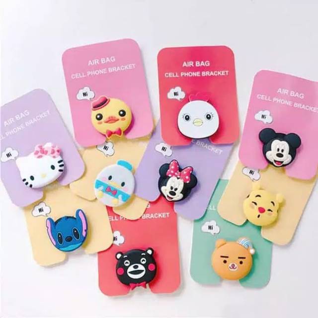 Pop Socket HP 3D Karakter Cartoon / Pop Socket 3D / Pop Socket Aksesoris HP