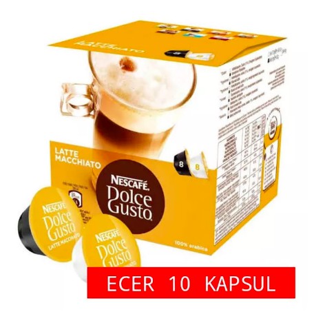 

Nescafe Dolce Gusto Latte Macchiato Ecer 10 Kapsul (5 pasang kapsul)