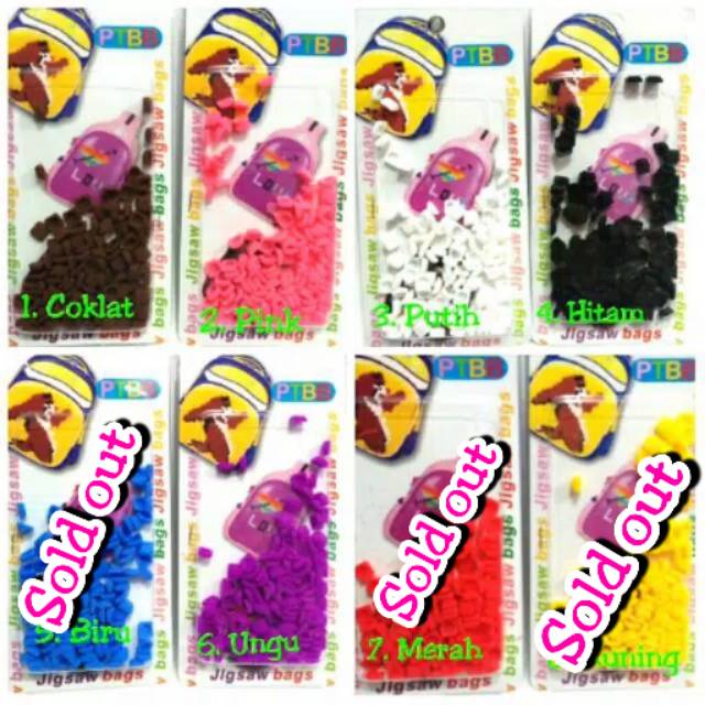 Refill Pixel bits tas lego COKLAT HITAM