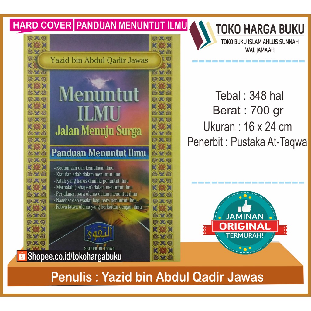 Jual Menuntut Ilmu Jalan Menuju Surga ORI - Pustaka Attaqwa | Shopee ...