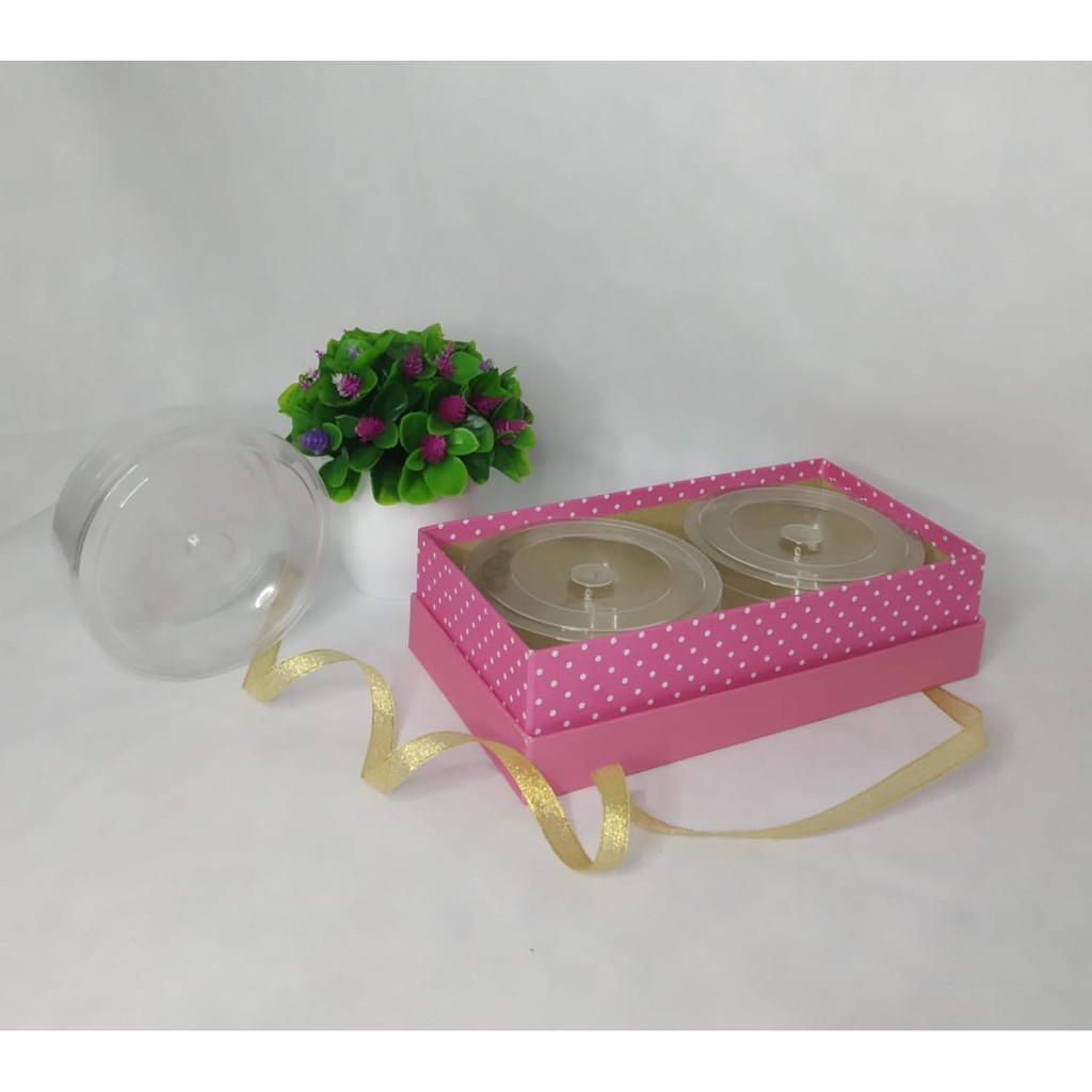 

Hardbox / Kotak Kue Isi 2 "500gr" Pink