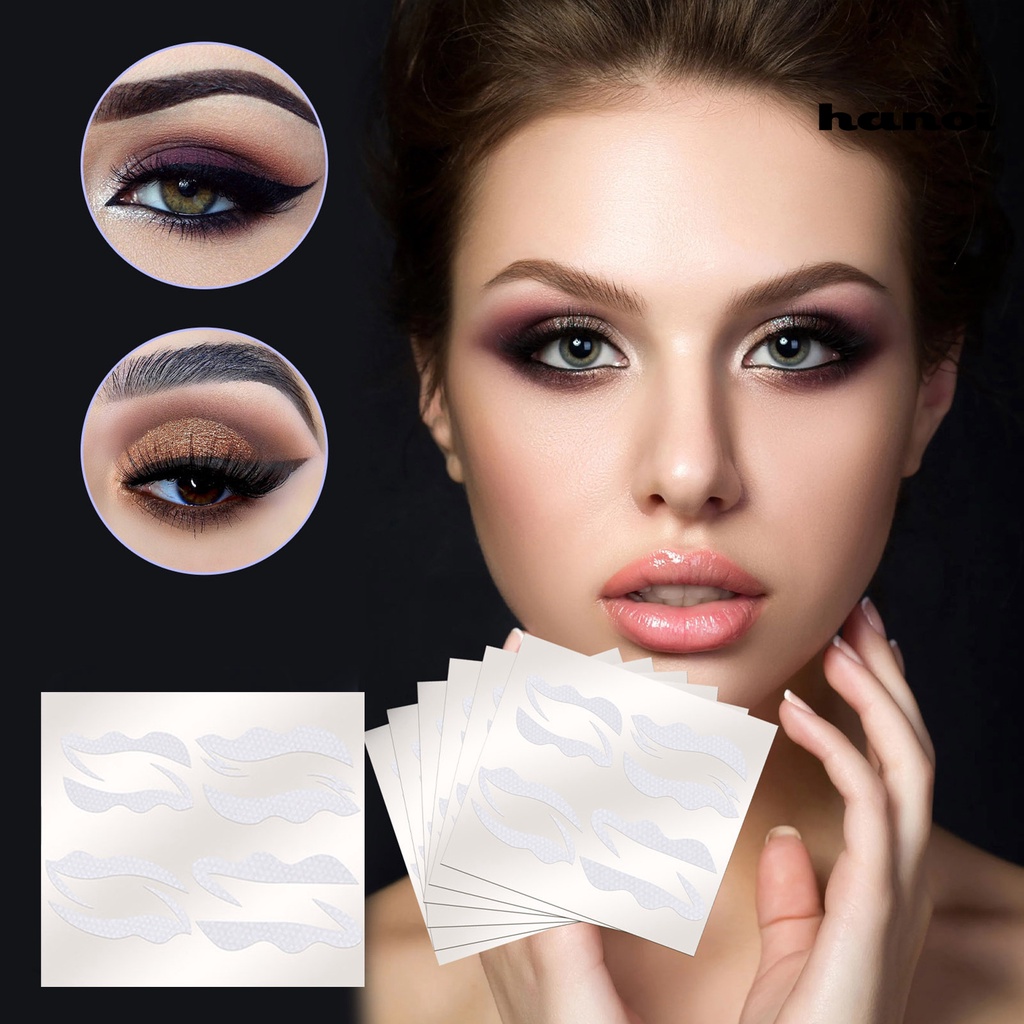 Han / 6Pcs / Kotak Kartu Stensil Template Eyeliner Akurat Ergonomis