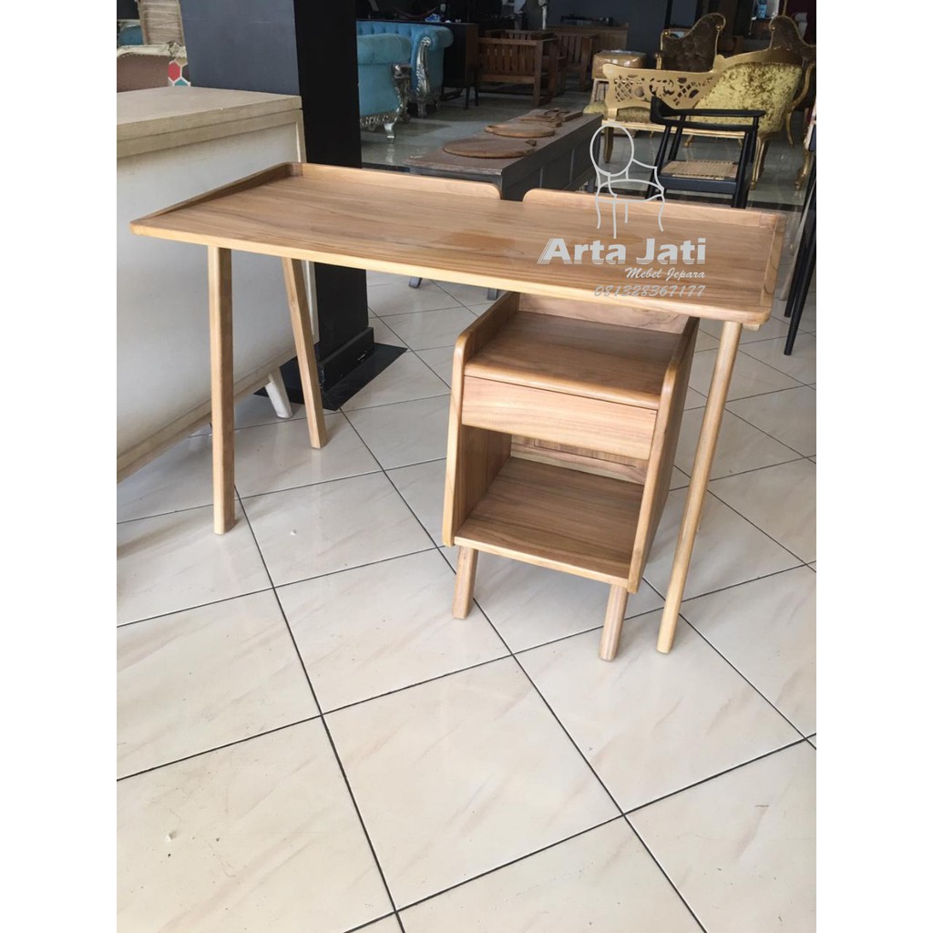 Meja Belajar Jati / Meja Komputer Jati / Meja Kerja Jati