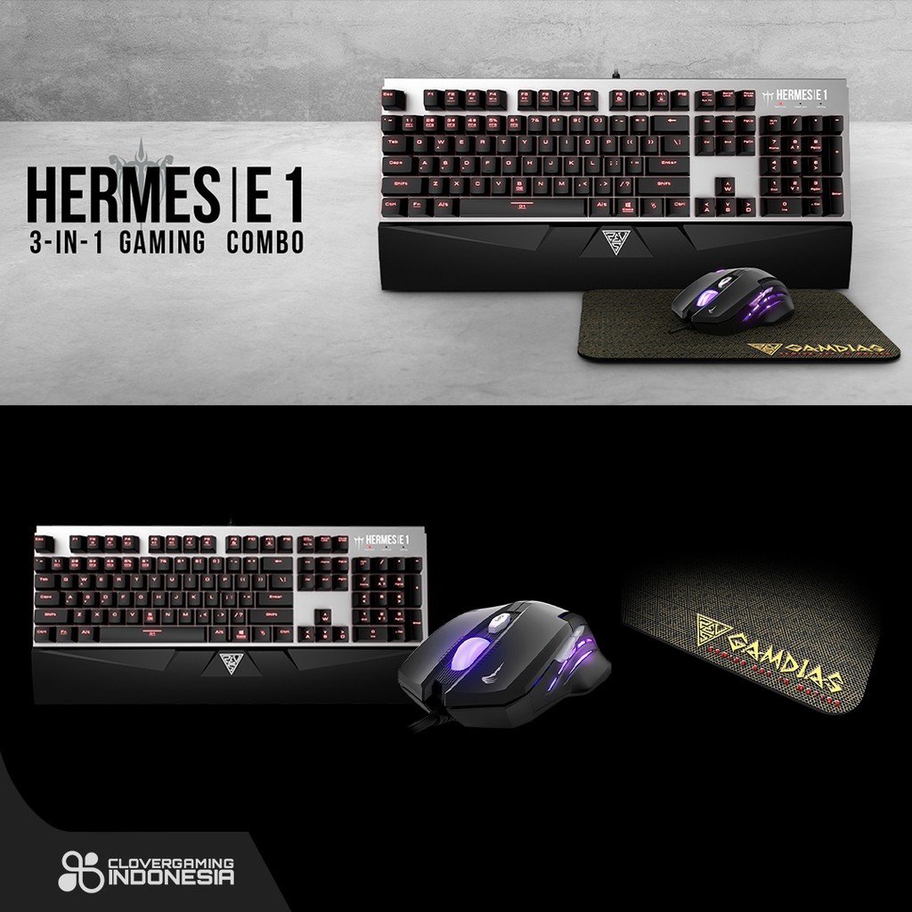 Gamdias Bundle - Combo Hermes E1 Keyboard Mouse Mousepad Gaming
