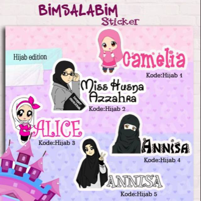 

Stiker nama hijab series