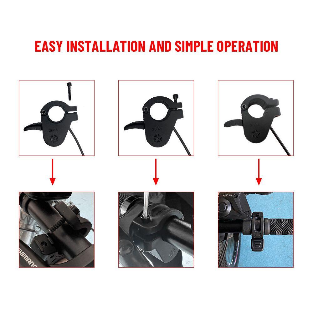 R-FLOWER E-bike Thumb Throttle Kiri Kanan Cepat Bongkar Pasang 24V~72V Pengatur Kecepatan