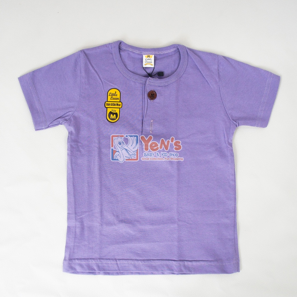 LITTLE LUAN - Kaos Anak Kancing Premium (Wooden Buttons) Unisex