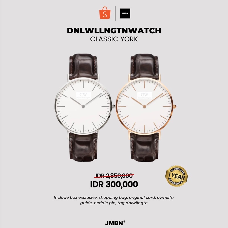 [TERLARIS - COD] JAM TANGAN PRIA WANITA DW CLASSIC YORK WHITE