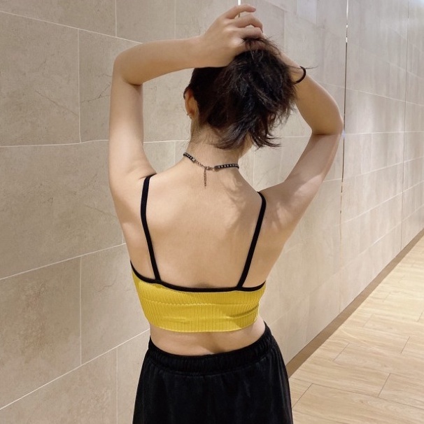 Gratis Ongkir - F5215 Pakaian Dalam Olahraga Wanita / Bra Sport Wanita Tanpa Kawat / BH Gym-8