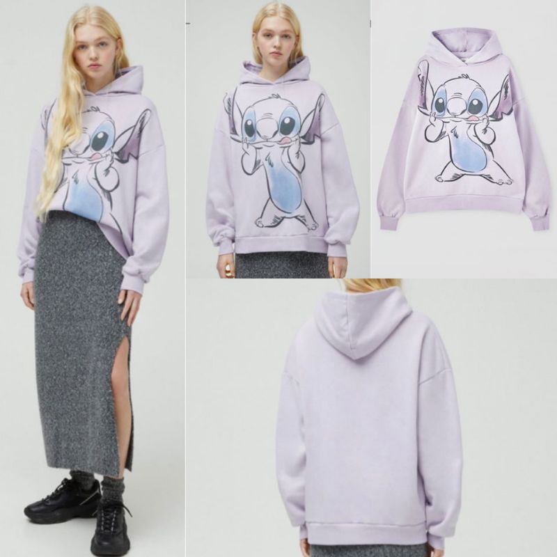 PnB sweater hodie stitch ungu