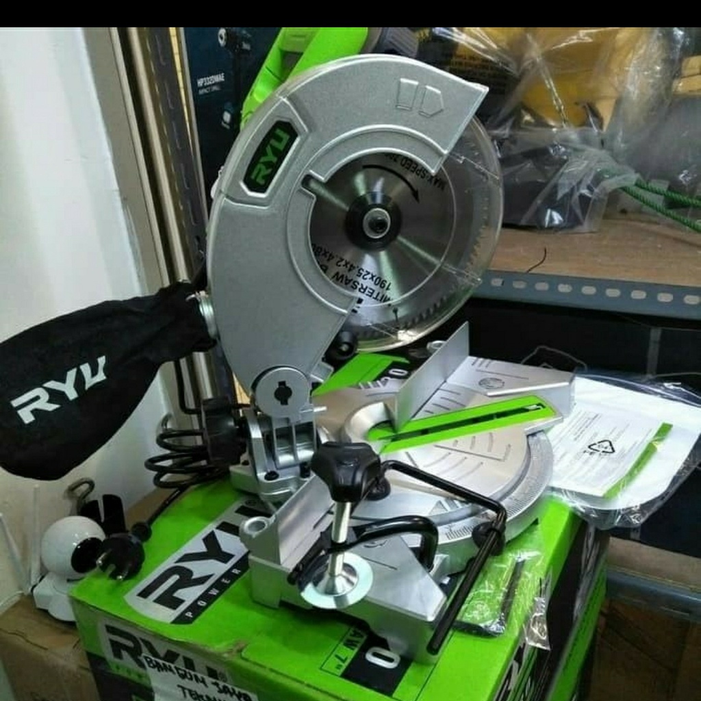 Jual Miter Saw Tekiro Ryu Low Watt Mesin Gergaji Kayu Alumunium Mitersaw Shopee Indonesia