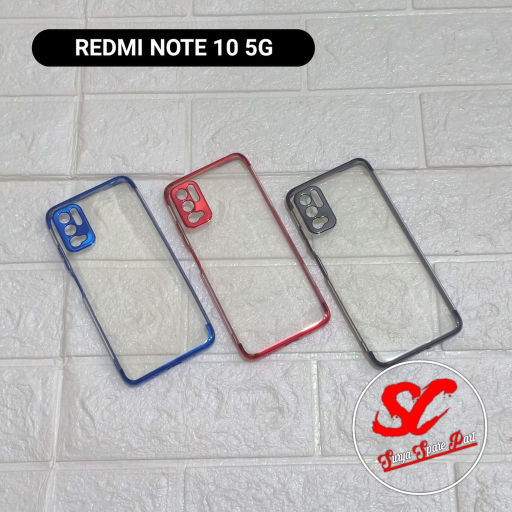 Shining Chrome Tpu Case Clear Silicone Case Xiaomi Redmi 9T Redmi Note 10 5G - SC