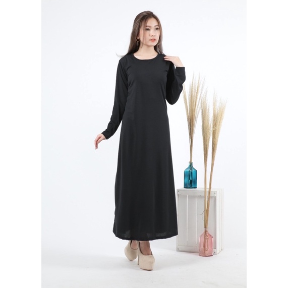 Inner Dress Lengan Panjang Jersey Gamis Jersey Lengan Panjang