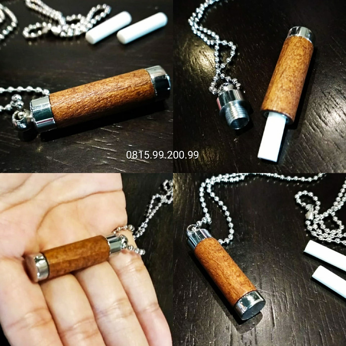 Tinlionwanita- Liontin Tabung Kayu / Liontin Kalung Tabung / Tabung Liontin Kayu -Liontin-Wanita.