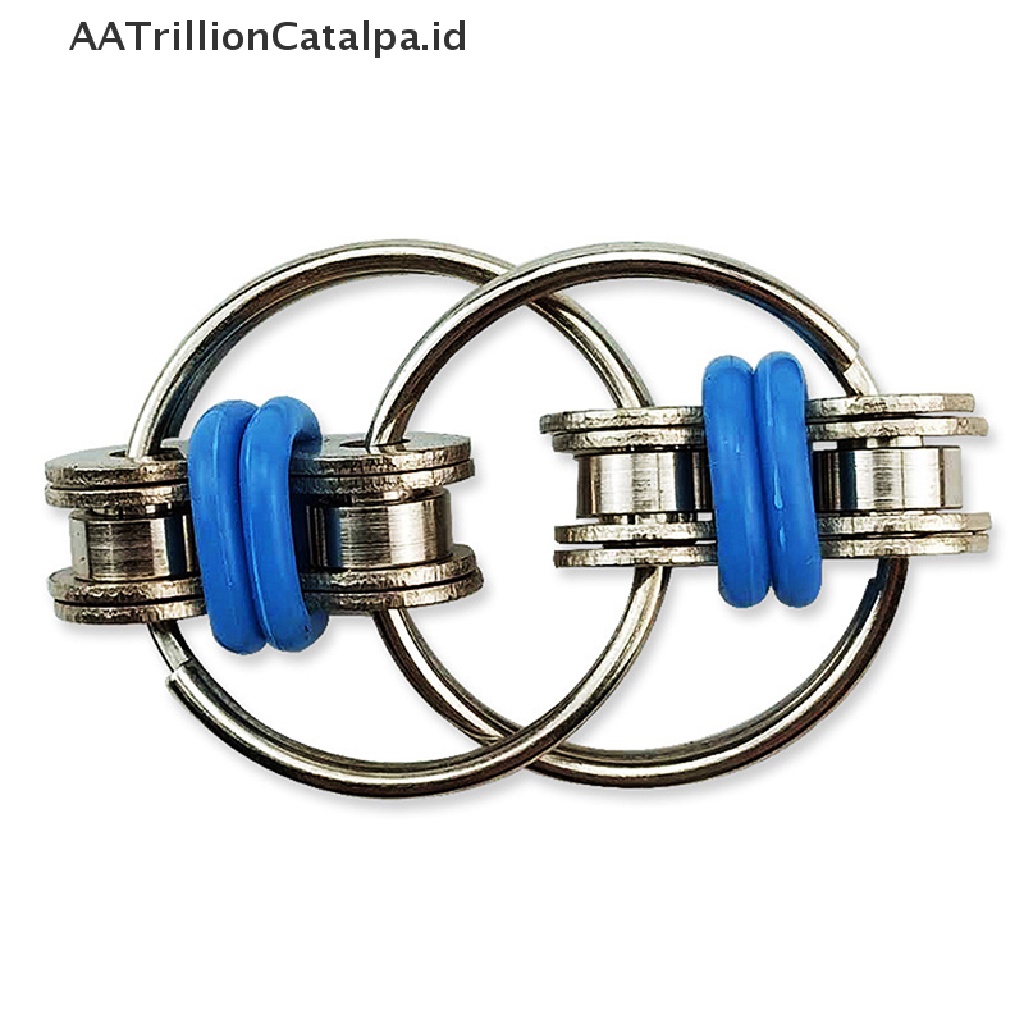 Aatrillioncatalpa EDC Hand Fidget Spinner Model Gantungan Kunci Ukuran 5.5x2.8cm Untuk Autisme