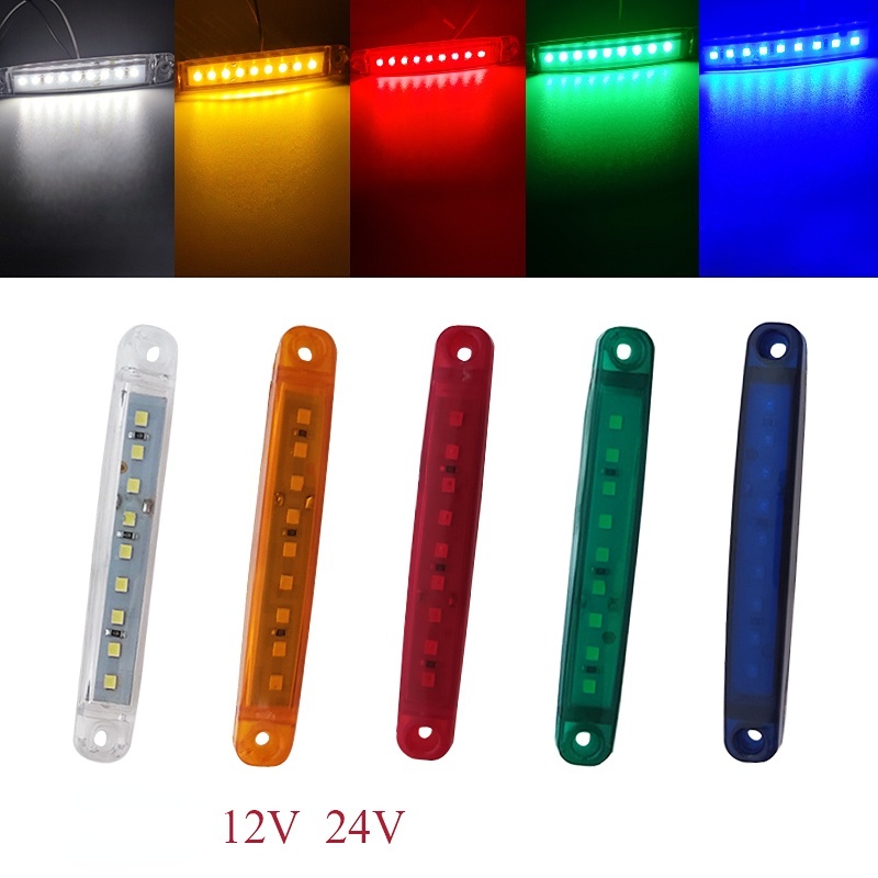 12v 24v 9smd bus/Truk/trailer/Truk/Truk LED Side light LED tail light Lampu Penanda Lampu Sinyal Lampu Indikator Samping