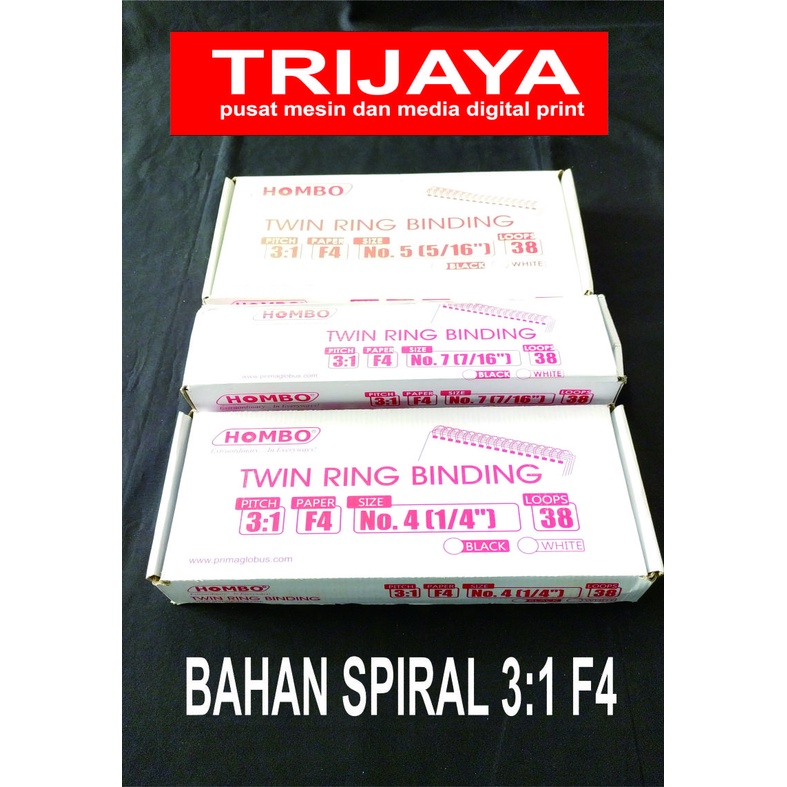 

Bahan Spiral Kawat 3:1 F4 Putih