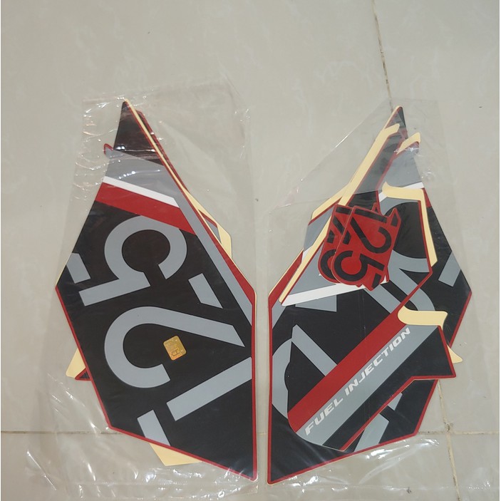 Striker Motor ORI&KW / Stiker Bodi & Lis Body & Striping Mio M3 2017 Merah