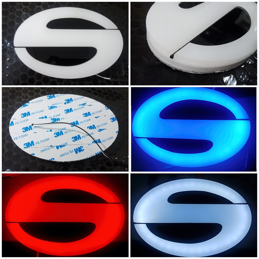 EMBLEM DEPAN MOBIL DAIHATSU SIGRA FULL AKRILIK LASER LAMPU LED 4 DIMENSI