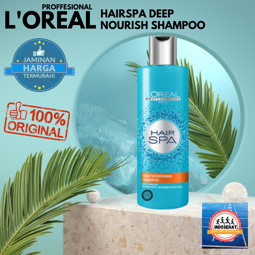 LOREAL Hair Spa Deep Nourishing Shampoo - Shampo Perawatan Rambut Kering Rusak Rontok 250 ml