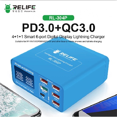 Super Charging Box Relife Rl-304P 6 Ports Digital Lightning