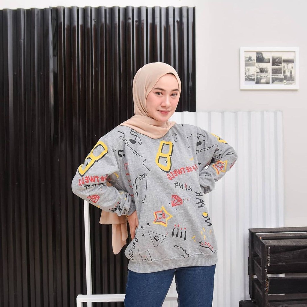 Nara Grosir - 8 Fullprint Sweater l Sweater Terbaru Pria dan Wanita