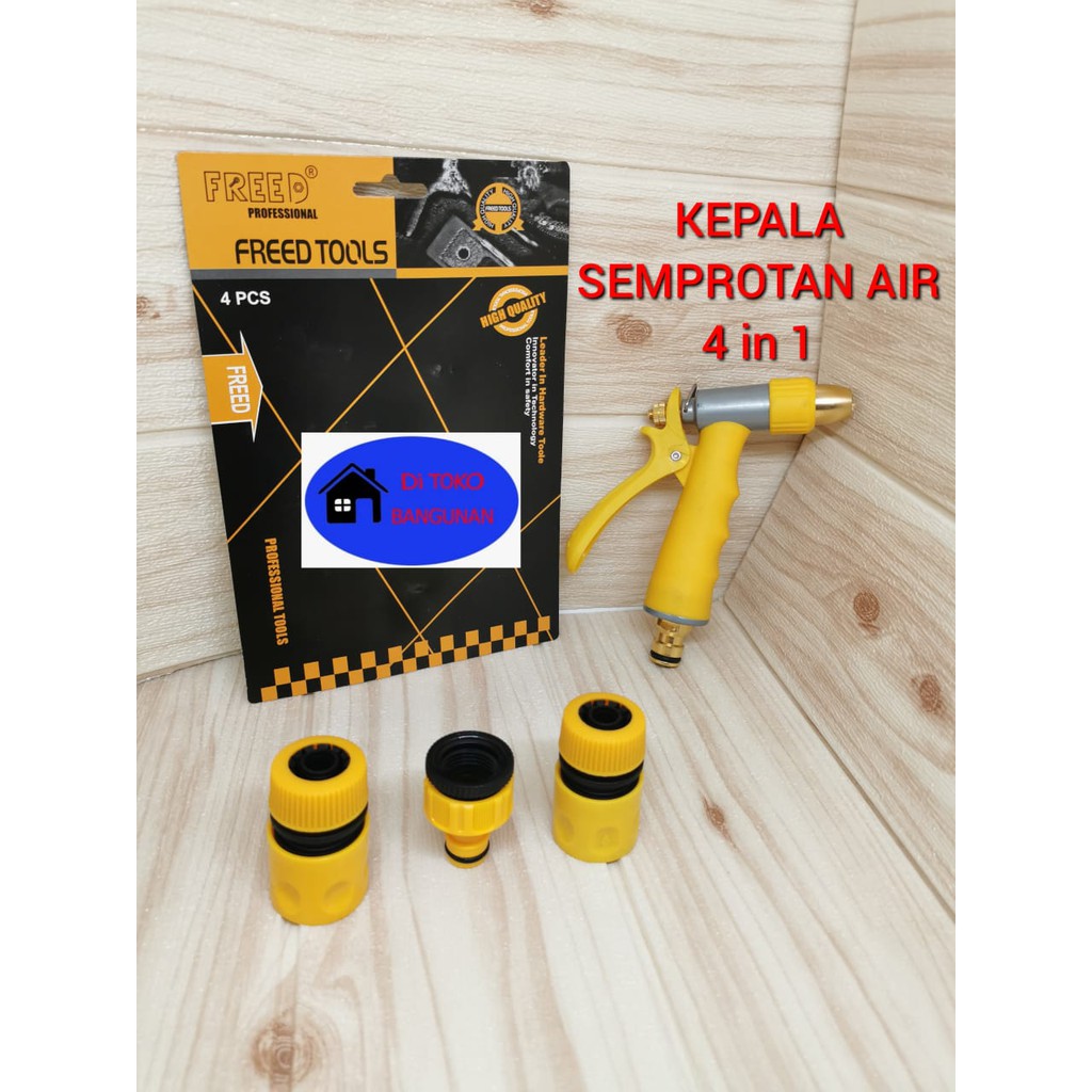 Kepala Semprotan Air FREED + Konektor Selang 4in1