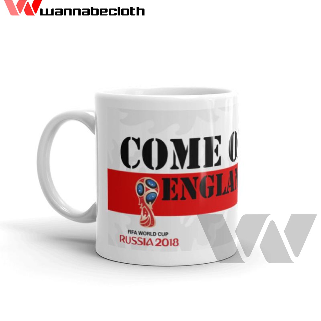 Gelas Mug Keramik Souvenir Piala Dunia World Cup2018 Come on England