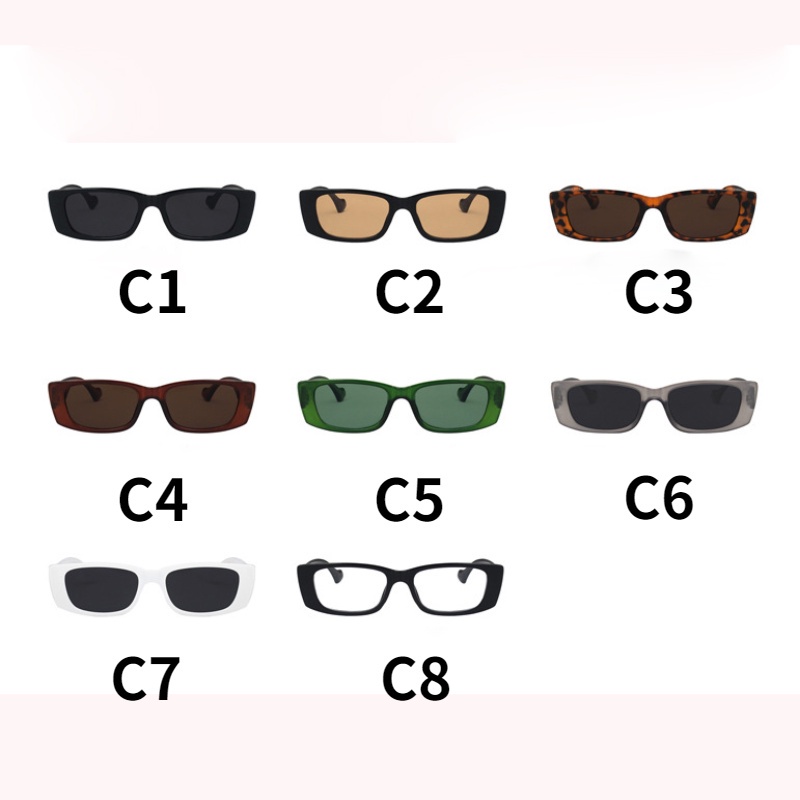 (YUZHU) COD INS Fashion Square Frame Kacamata Gaya Retro Wanita/Pria