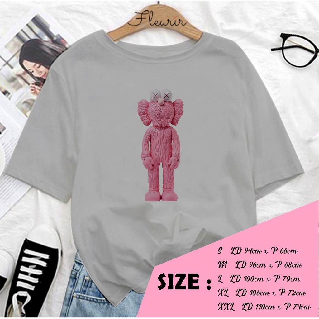 FLEURIR - KAOS KAWS PK WANITA DEWASA LENGAN PENDEK TUMBLR TEE UNISEX