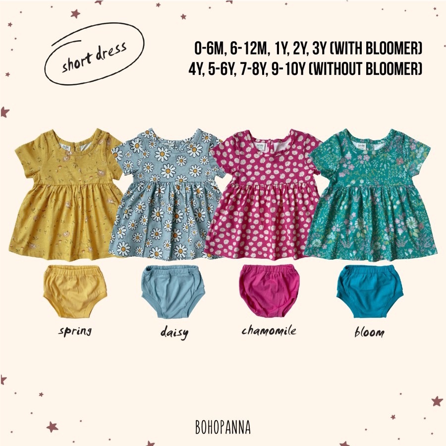 BOHOPANNA - Short Dress | Dress Anak Perempuan