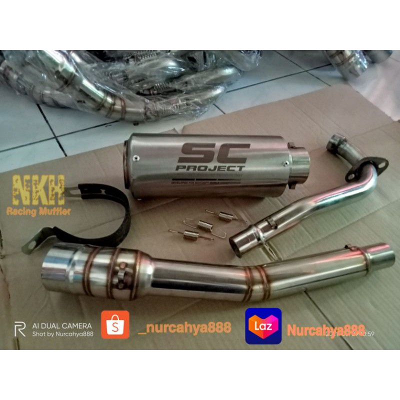 Knalpot Racing Purbalingga SC Project Stainless Steel Jupiter z Vega  Smash Shogun supra Karisma c70