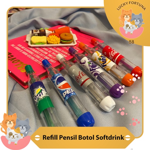 

[LuckyFortuna88] Refiill Pensil bentuk Botol Softdrink Lucu murah Isi Pensil Mekanik Isi pensil Bentuk Botol SoftDrink Lucu murah