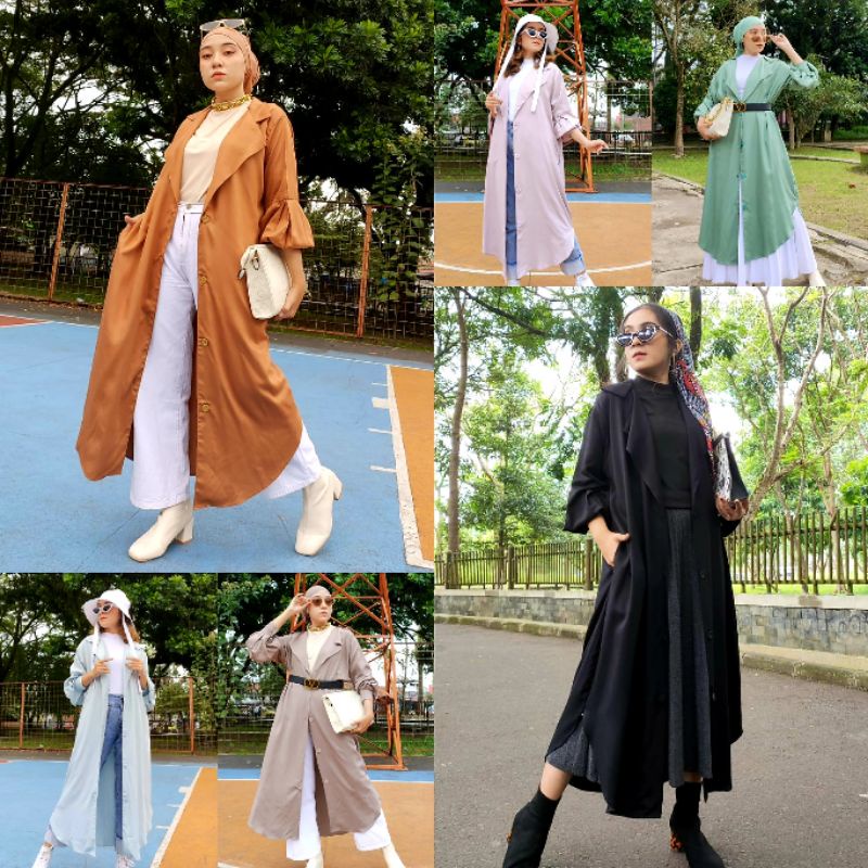 Outer Rayon Twill  premium / Outer fit to XL / Outer Hijab / Outer Panjang