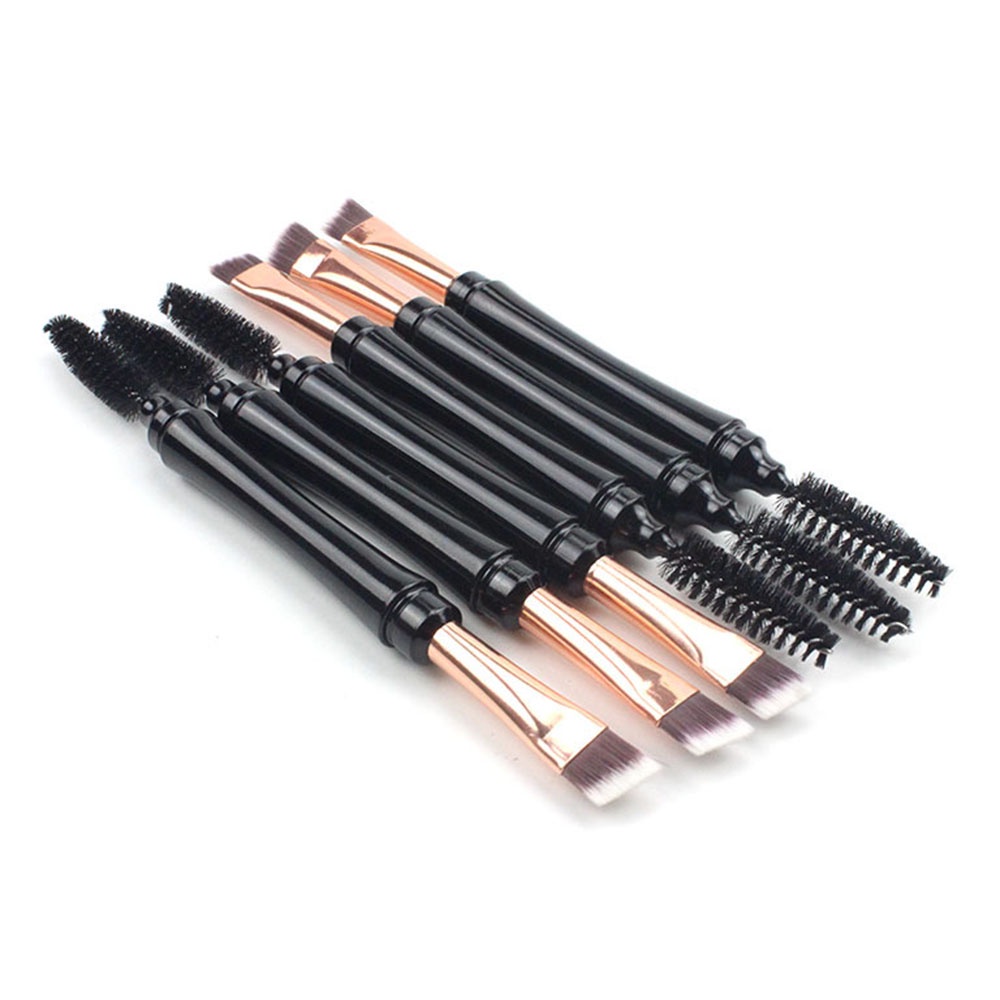 【COD Tangding】1 Pc Brush Makeup Kepala Ganda Untuk Alis Dan Bulu Mata