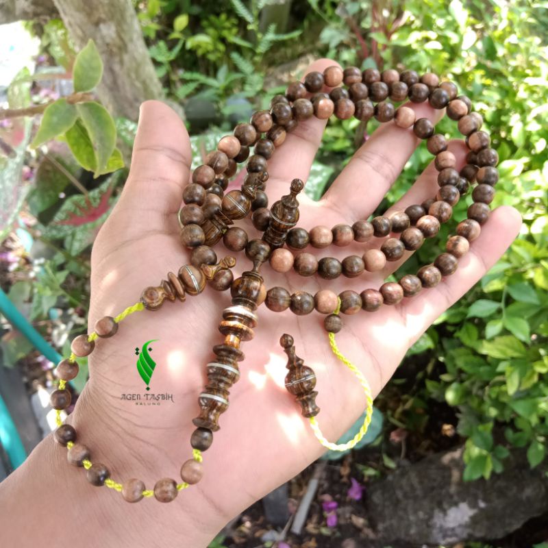 Tasbih Kayu Galih Tesek Sulaiman Asli, Kualitas Tasbih Antik Super Size 8mm, Tasbih 99 Butir, Tasbih Muslim, Tasbih Kayu Langka Bertuah Nusantara