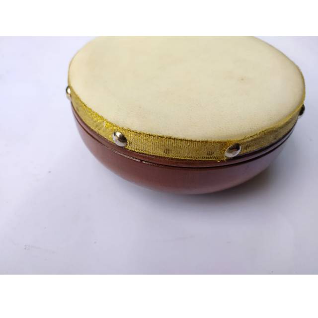 (BISA COD) Alat Musik Hadroh Rebana Qosidaan Diameter 16 cm Bahan Kayu Mahoni dan Kulit Kambing