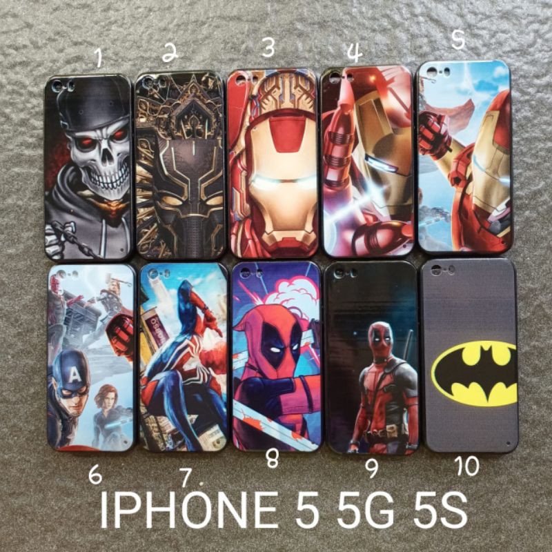 Case gambar iPhon 5 5G 5S motif cowok ( 3 motif ) soft softcase softshell silikon cover casing kesing housing