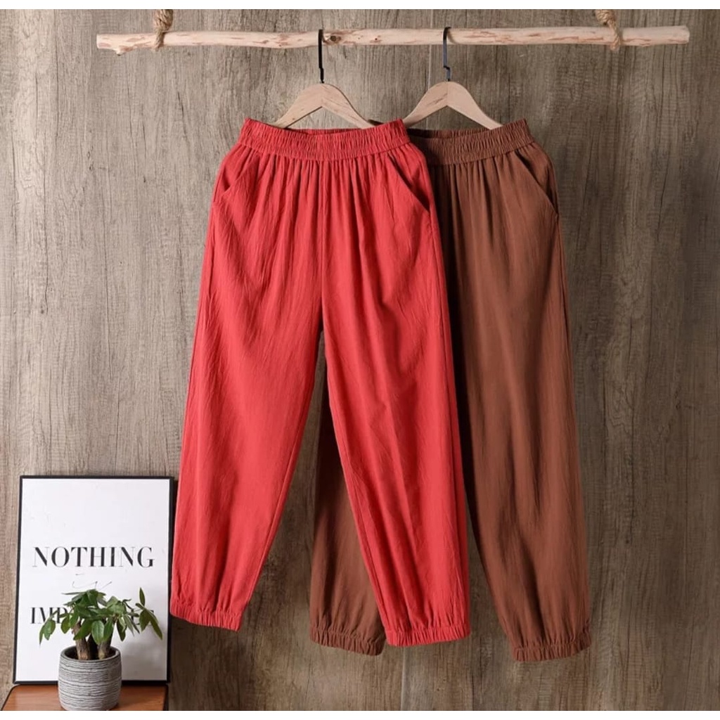 PROMO!! Inka Linen Pants - CELANA JOGER WANITA TERLARIS KEKINIAN