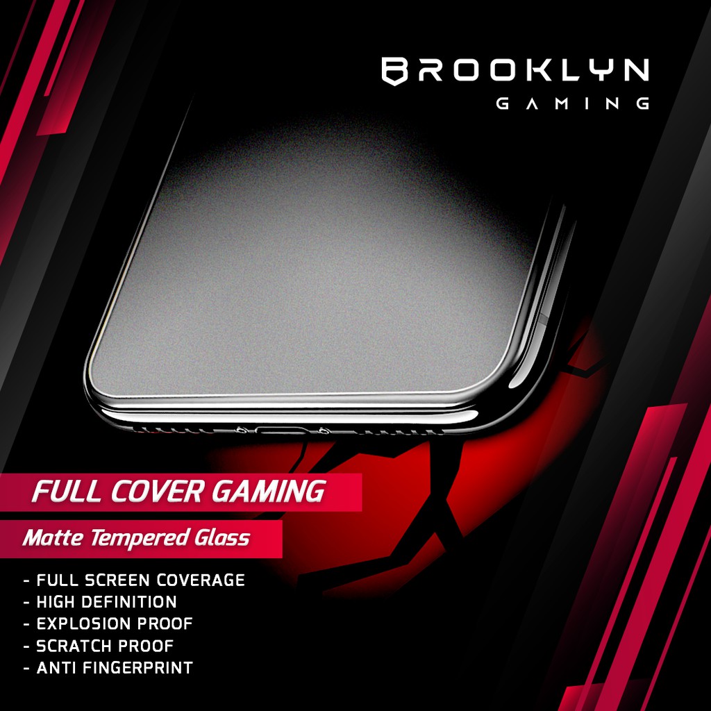 Brooklyn GAMING Tempered Glass iPhone 13/12/11/X XR XS MAX Mini Pro Max Full Cover 3D Matte-4