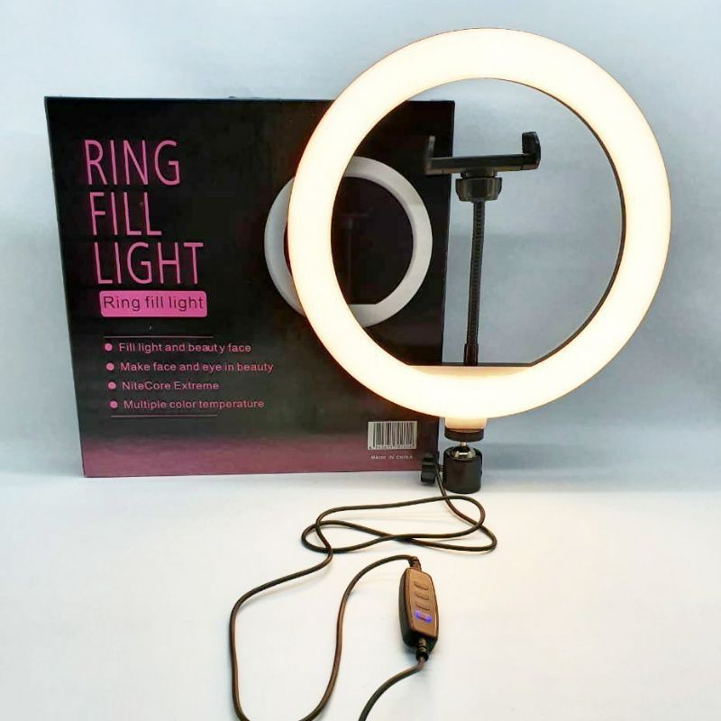 Lampu Selvie Studio Photo / Ring Fill Light 26cm With Phone Holder  /Ring Fill Light CXB26 /CXB 26