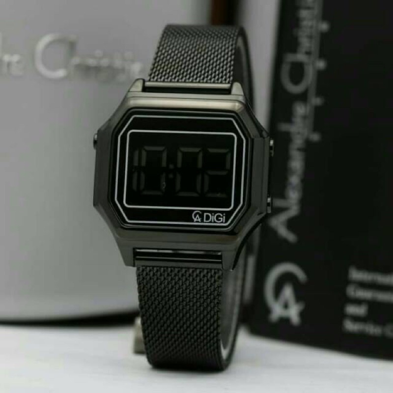 ALEXANDRE CHRISTIE WANITA AC 9222 LH ORIGINAL DIGITAL ( BLACK ROSEGOLD )