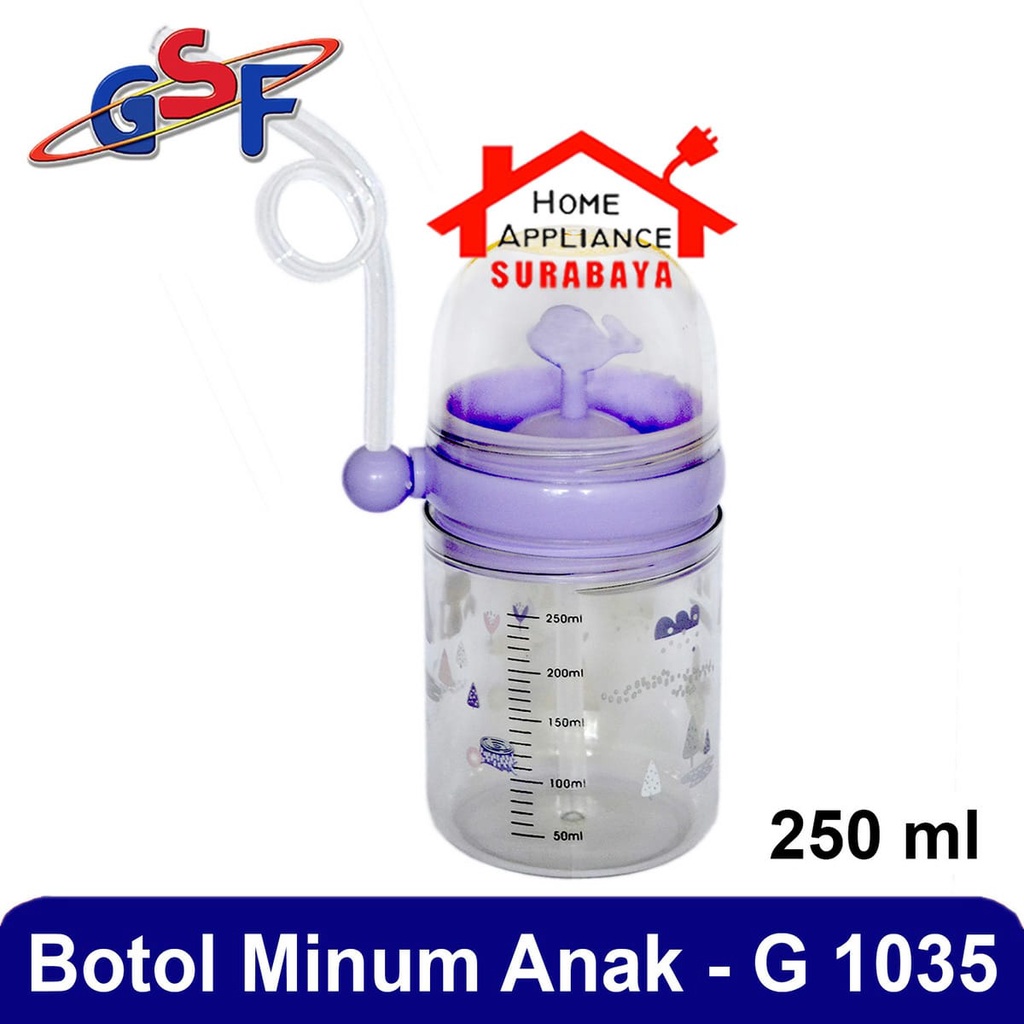 Botol Minum Air Mancur Lumba Lumba Anak Sedotan 250 ML GSF G 1035